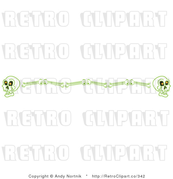 Skull Border Retro Royalty Free Vector Clipart By Andy Nortnik    342