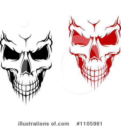 Skull Clipart  1105961   Illustration By Seamartini Graphics