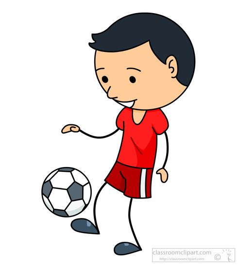 Soccer Clipart   Stick Figure Playing Soccer Clipart 573   Classroom
