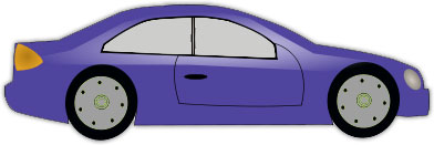 Two Door Purple Car Clipart 
