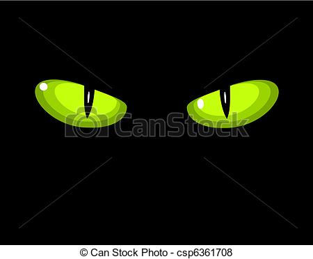 Wildcat Eyes Clipart Vector   Green Wild Cat Eyes