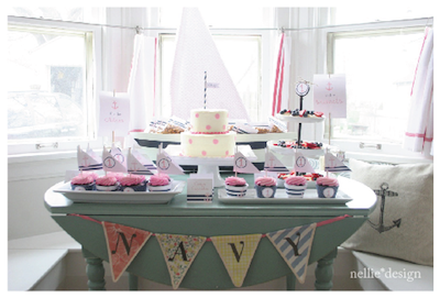 Adorable Nautical Girl Baby Showers Ideas