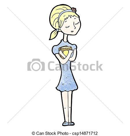 Art Of Cartoon Skinny Girl With Books Csp14871712   Search Clipart