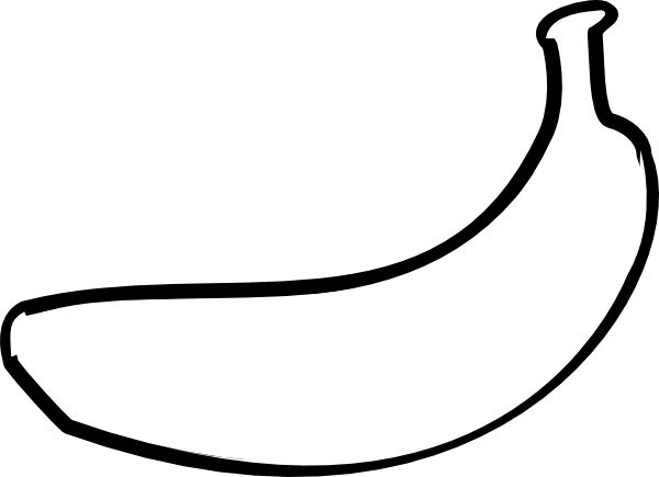 Banana Outline Clip Art At Clker Com   Vector Clip Art Online Royalty