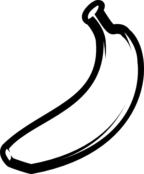 Banana Outline Fat Clip Art At Clker Com   Vector Clip Art Online