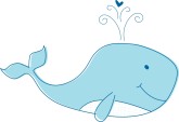 Blue Whale Clipart   Baby Clipart