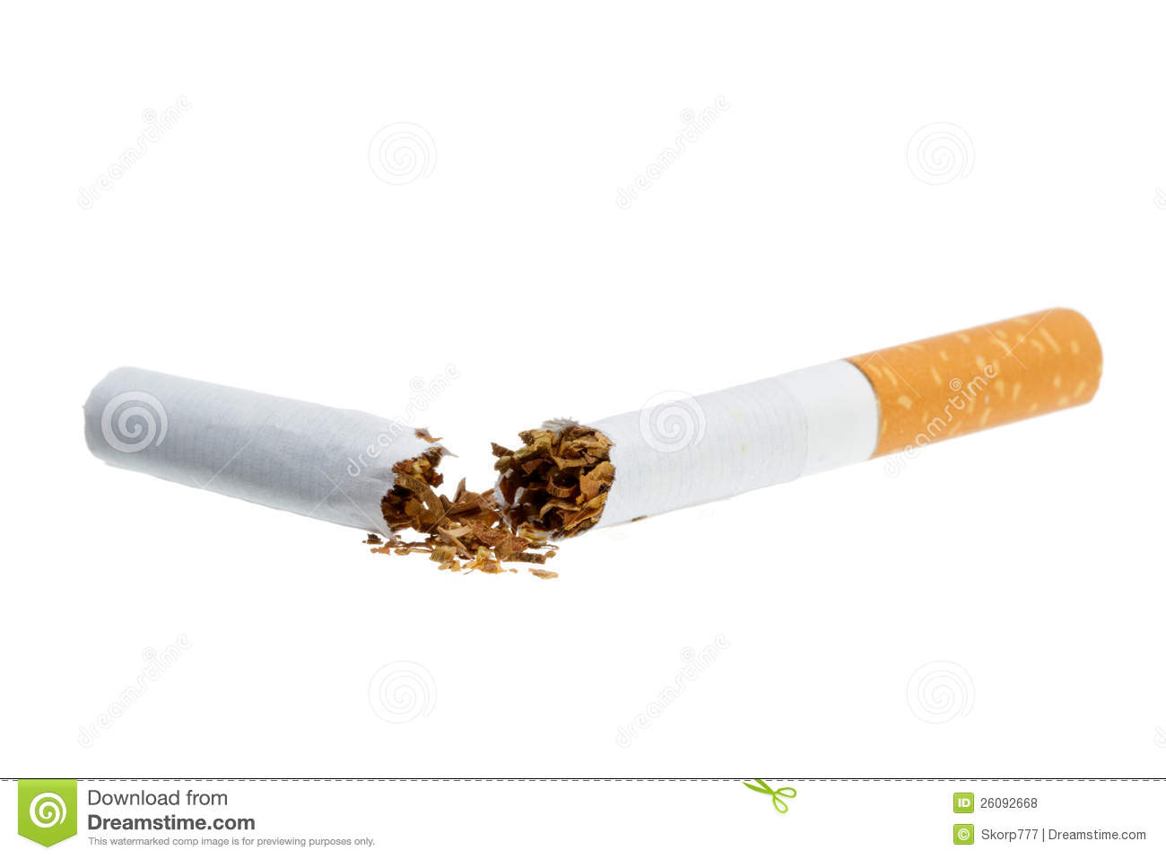 Broken Cigarette Royalty Free Stock Photos   Image  26092668