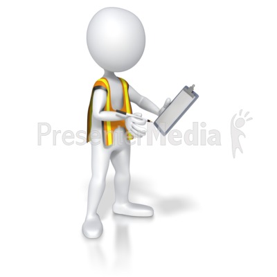 Construction Worker Taking Notes   3d Figures   Great Clipart For    