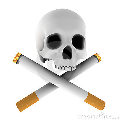 Cross Cigarette Skull Royalty Free Stock Photography   Image  8280537