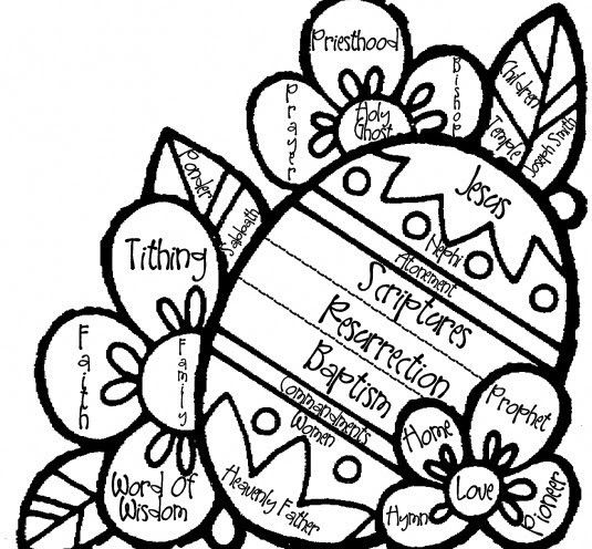General Conference Easter Egg Coloring Page