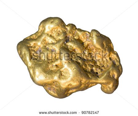Gold Nugget Clipart Gold Nugget Isolated On White 