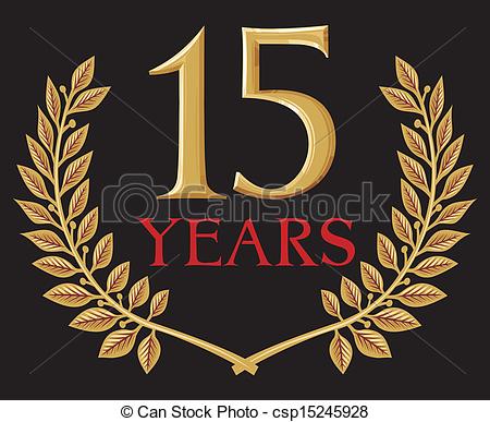 Golden Laurel Wreath 15 Years  15 Years Jubilee Fifteen Years    
