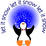 Let It Snow Penguin Clip Art