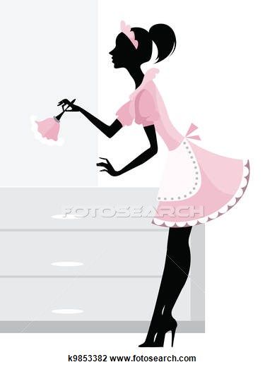 Maid Cleaning Clip Art      Cleaning Clip Art   Illustrations      Pi