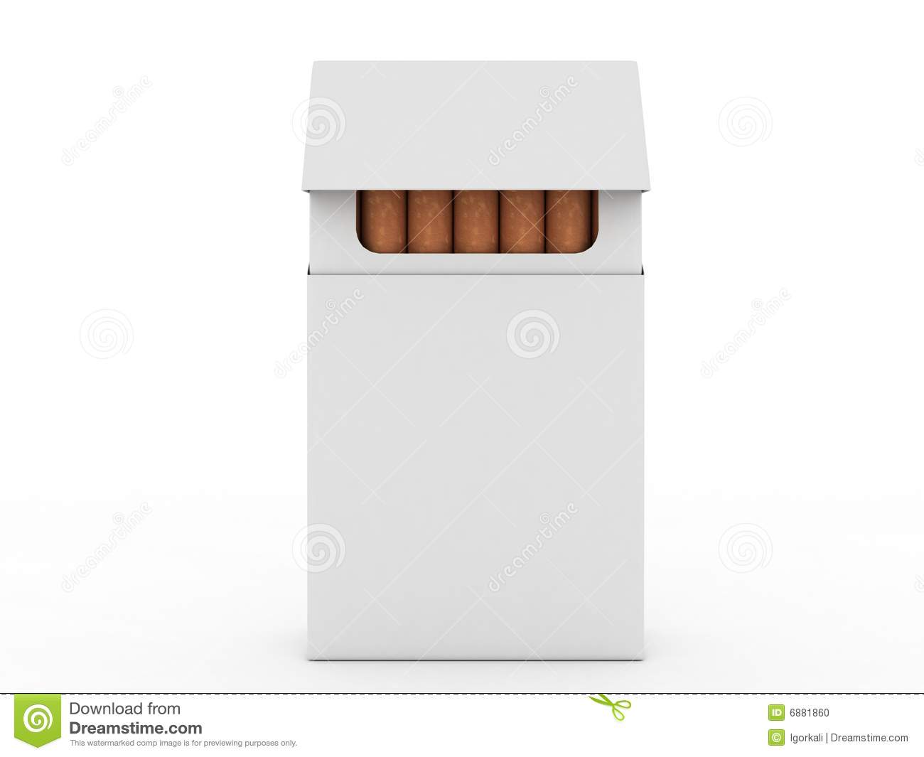 Open Pack Of Cigarettes Isolated On White Background