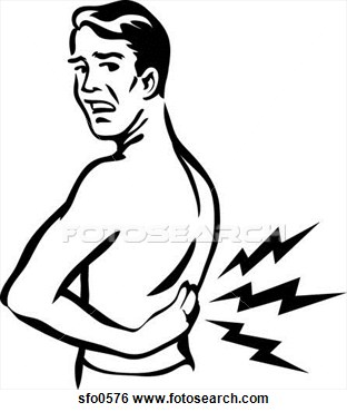 Stock Illustration   Man Suffering From Back Pain  Fotosearch   Search