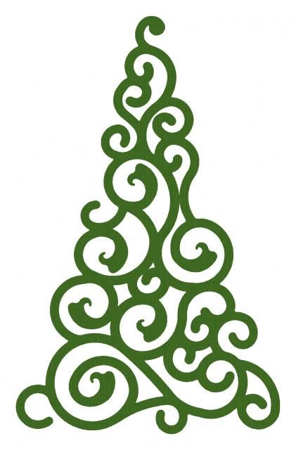 Swirl Christmas Tree   Cameo Files   Tutorials   Pinterest