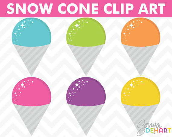 80  Off Sale Clipart Snow Cones Ice Cream Summer Instant Download