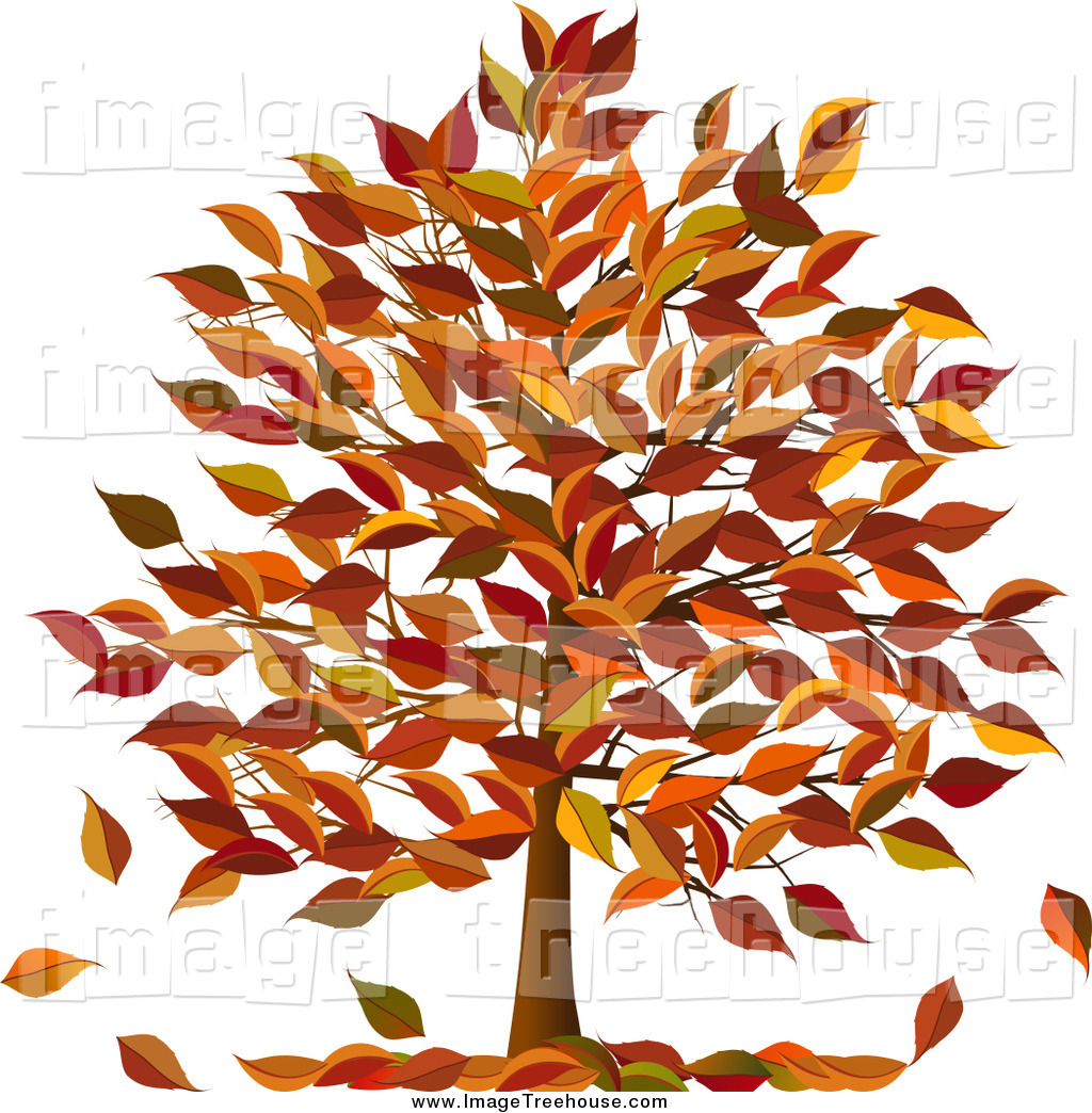 An Autumn Tree Dropping Leaves Tree Clip Art Elaine Barker