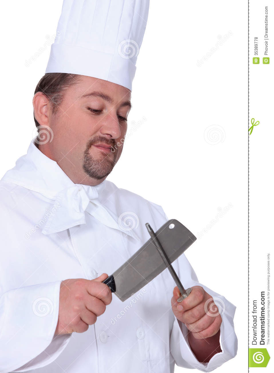 Chef Sharpening Meat Cleaver Royalty Free Stock Photos   Image    