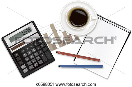 Clipart   Calculator And Office Supplies  Fotosearch   Search Clip Art