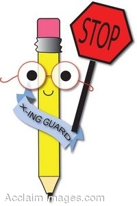 Clipart Illustration Of A Pencil Character School Crossing Guard