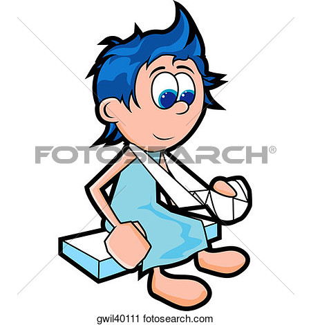 Clipart   Patient With His Arm In A Cast  Fotosearch   Search Clip Art