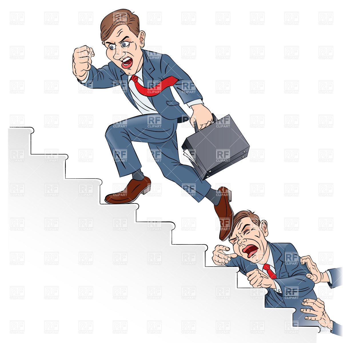 Corporate Staircase   Career Download Royalty Free Vector Clipart