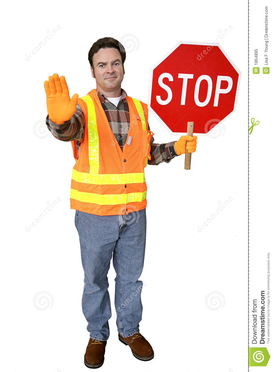 Crossing Guard Full Body Isolated Royalty Free Stock Photo   Image