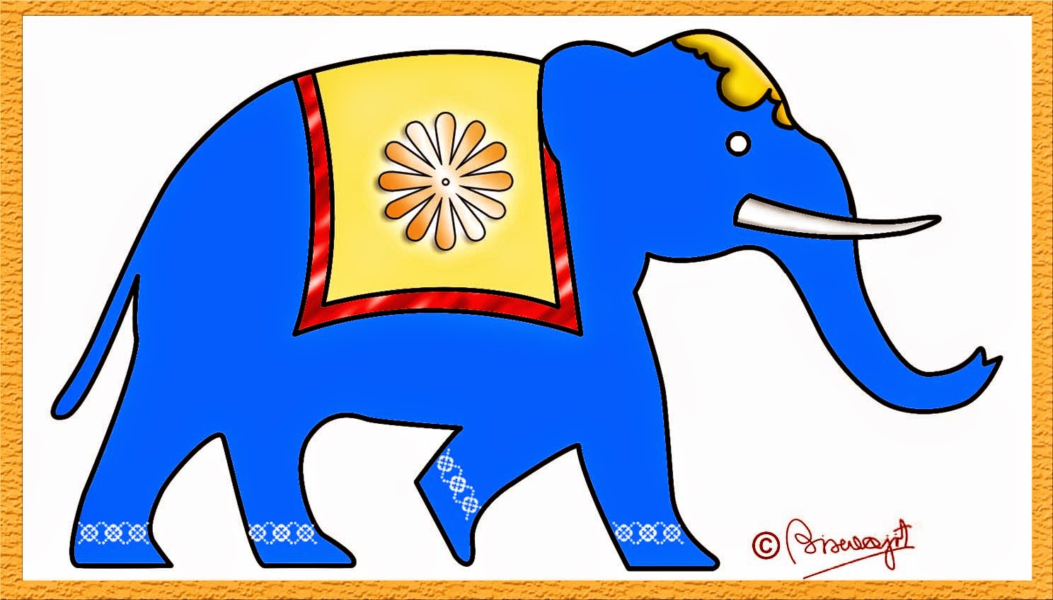 Decorated Indian Elephant Clipart