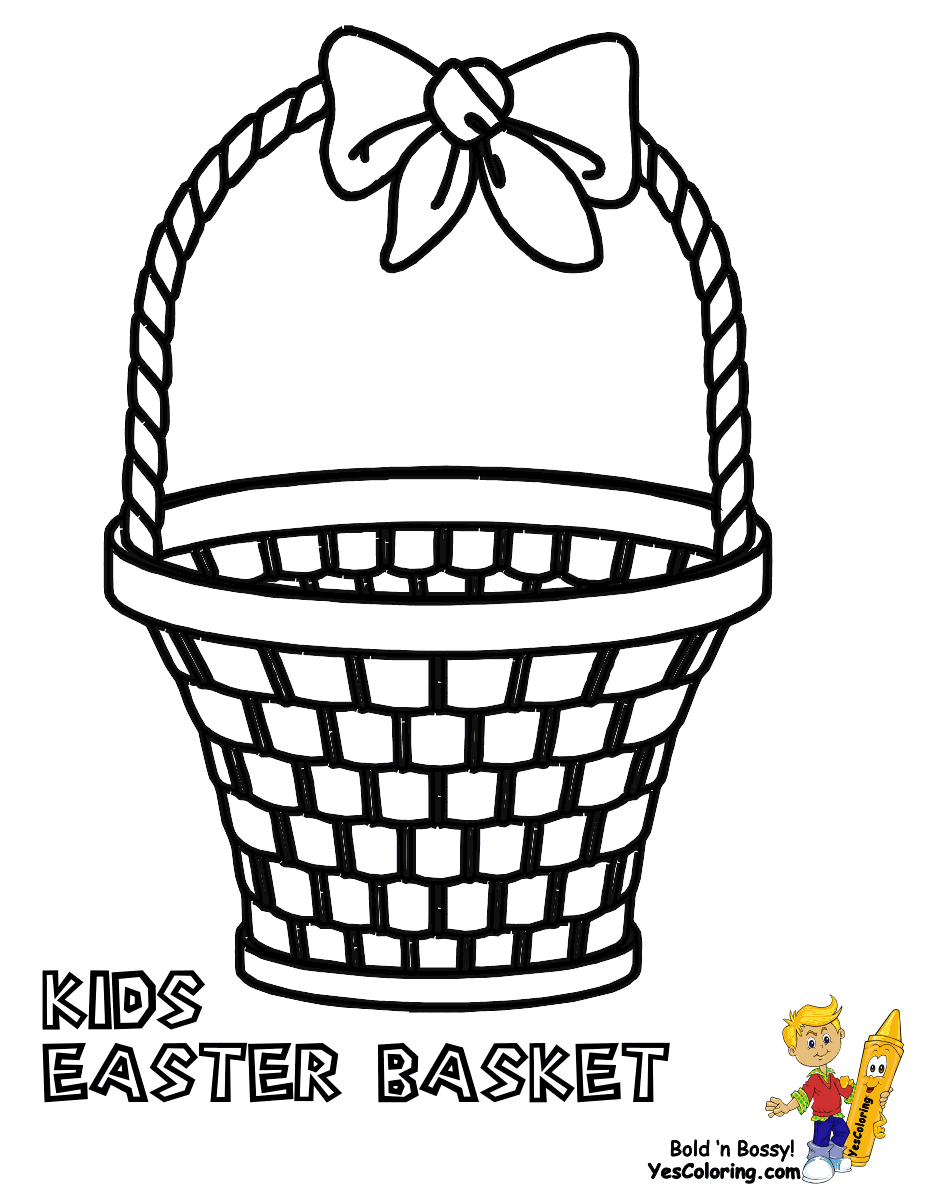 Easter Basket Coloring Page   Galleryhip Com   The Hippest Galleries