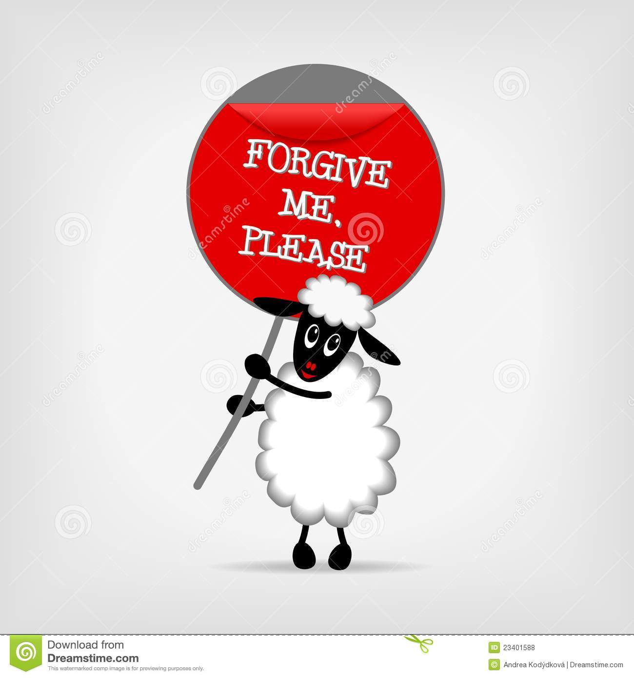 Forgive Me Clipart Sheep With Sign Forgive Me