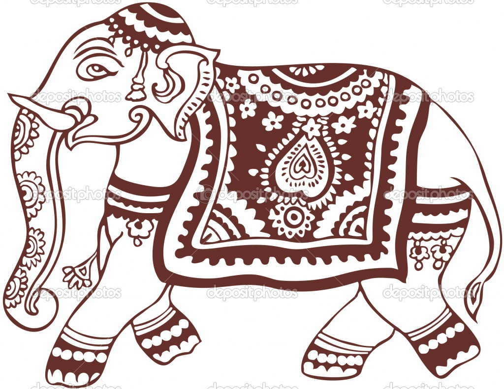 Indian Elephant Design  Funny Animal