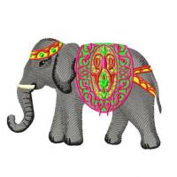 Indian Elephants Embroidery Designs