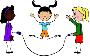 Kids Playing Cartoon Clipart Image   Diverse Cartoon Kids Playing Jump