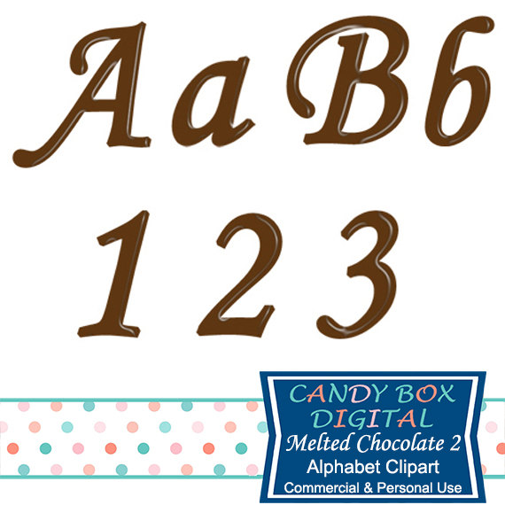 Melted Chocolate Alphabet Brown Alphabet Cursive Alphabet Script