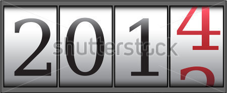 New Year 2014 Counter  Vector Illustration
