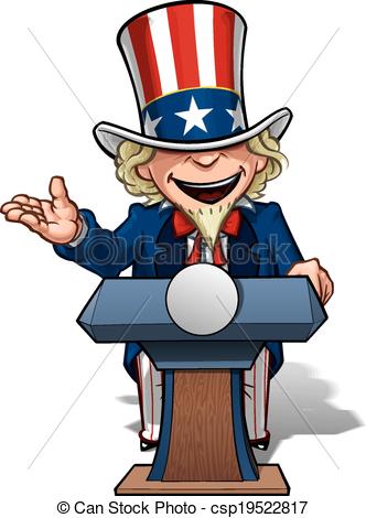 President Podium Clipart Uncle Sam Presidential Podium