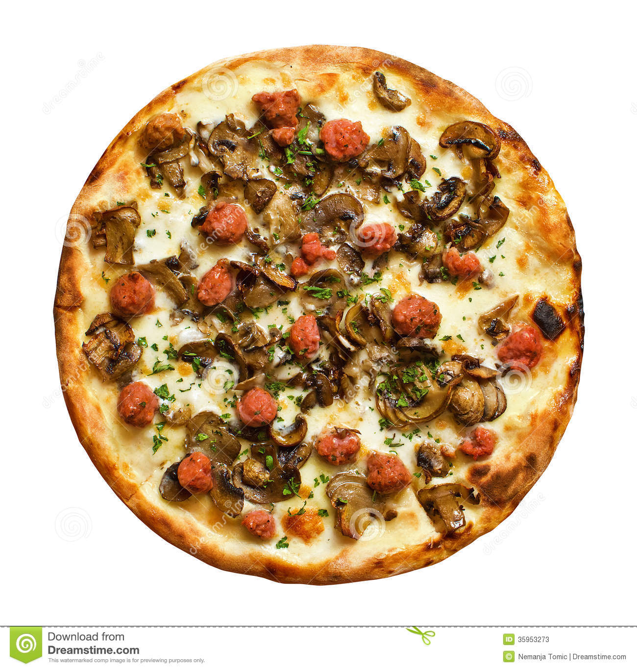 Sausage Pizza Stock Photos   Image  35953273