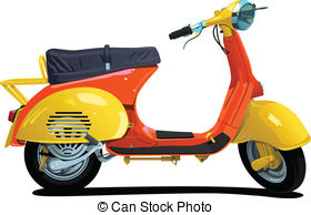 Scooter Clip Art Vector And Illustration  2412 Motor Scooter Clipart
