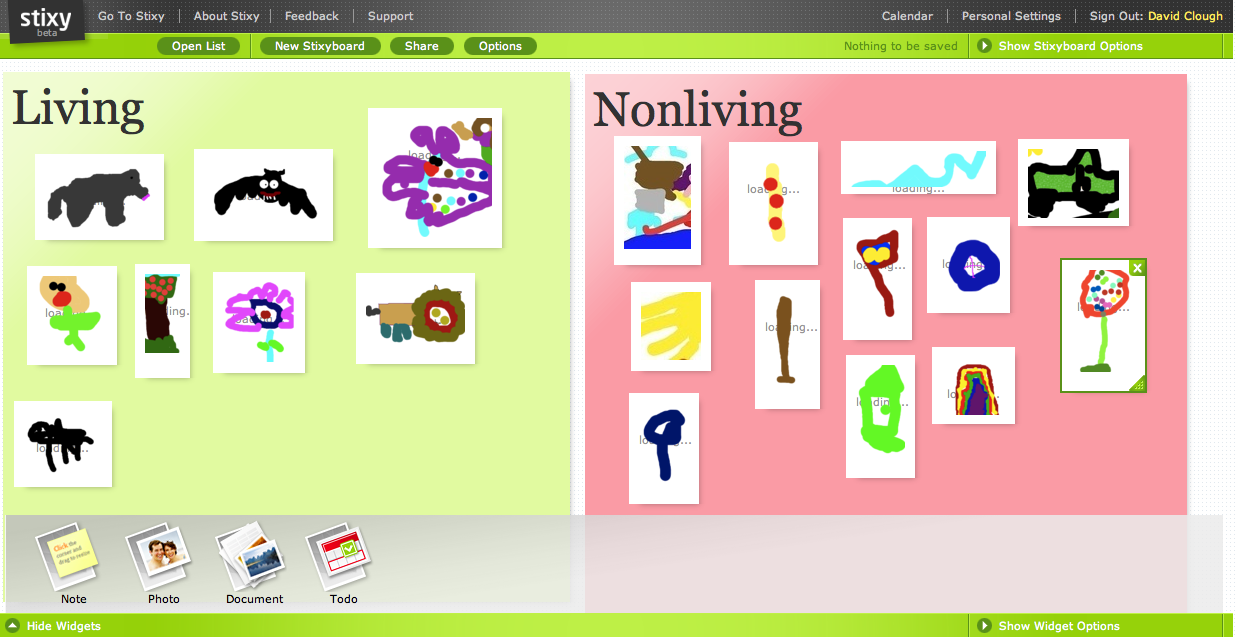 To Classify Living And Non Living Things Using A Web Tool Called Stixy