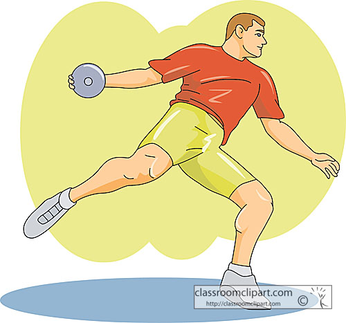 Track And Field Clipart   Discus Thrower 02   Classroom Clipart