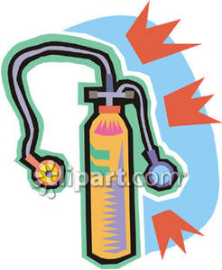 An Oxygen Tank For Scuba Diving   Royalty Free Clipart Picture