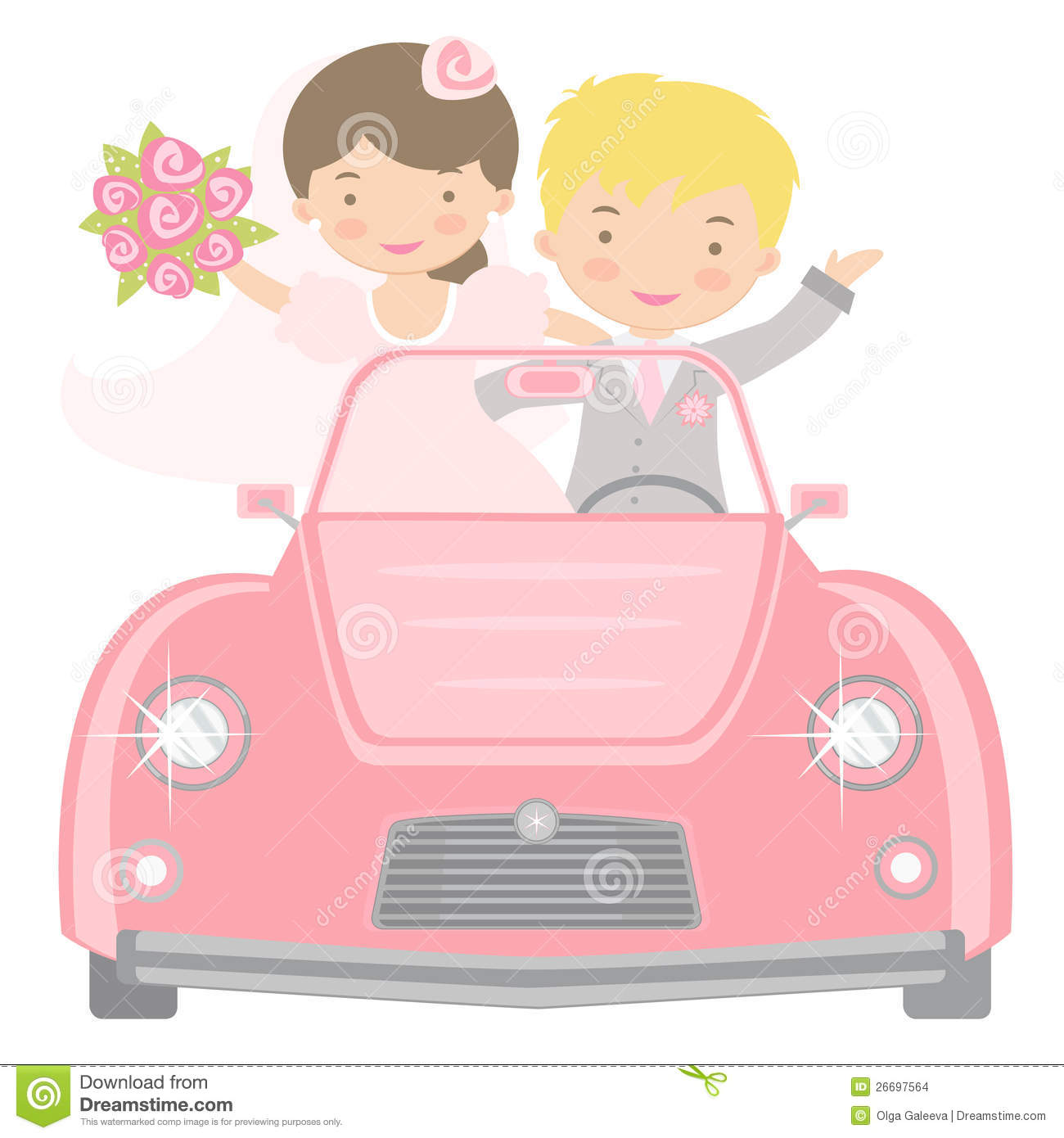     Bride And Groom Driving To Honeymoon Stock Images   Image  26697564