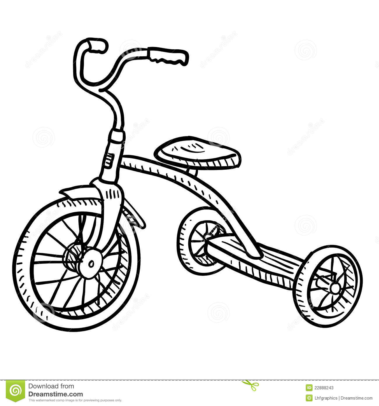 Child S Tricycle Sketch Stock Photos   Image  22888243
