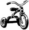 Clipart Picture  A Black And White Tricycle