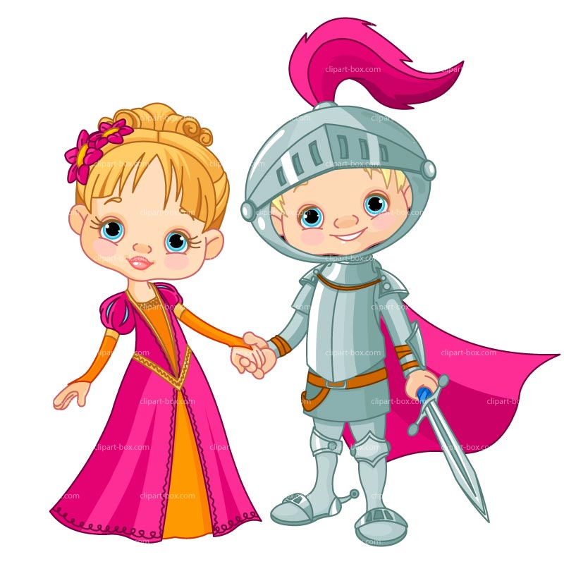 Clipart Young Knight And Princess   Royalty Free Vector Design