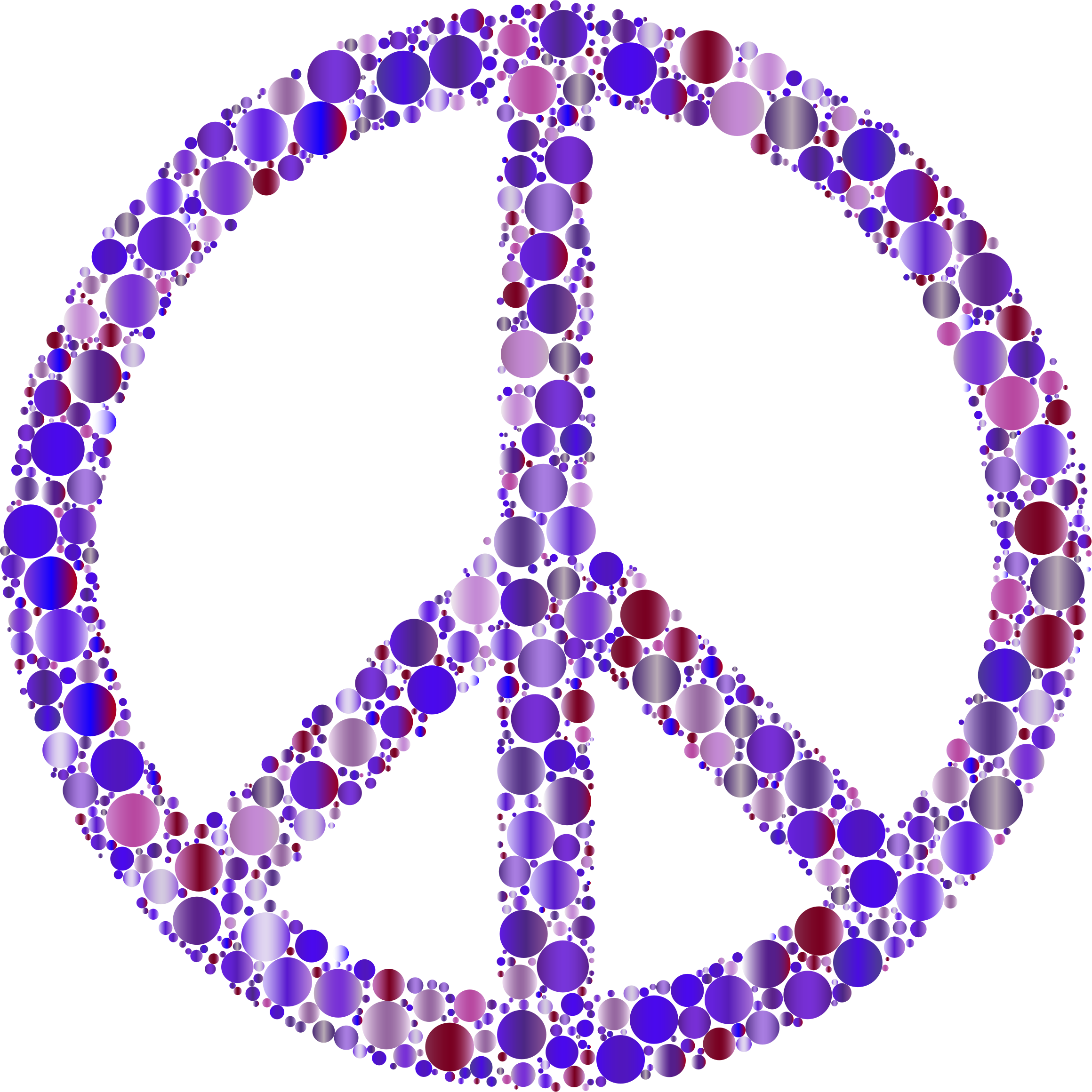 Colorful Circles Peace Sign 10 By Gdj