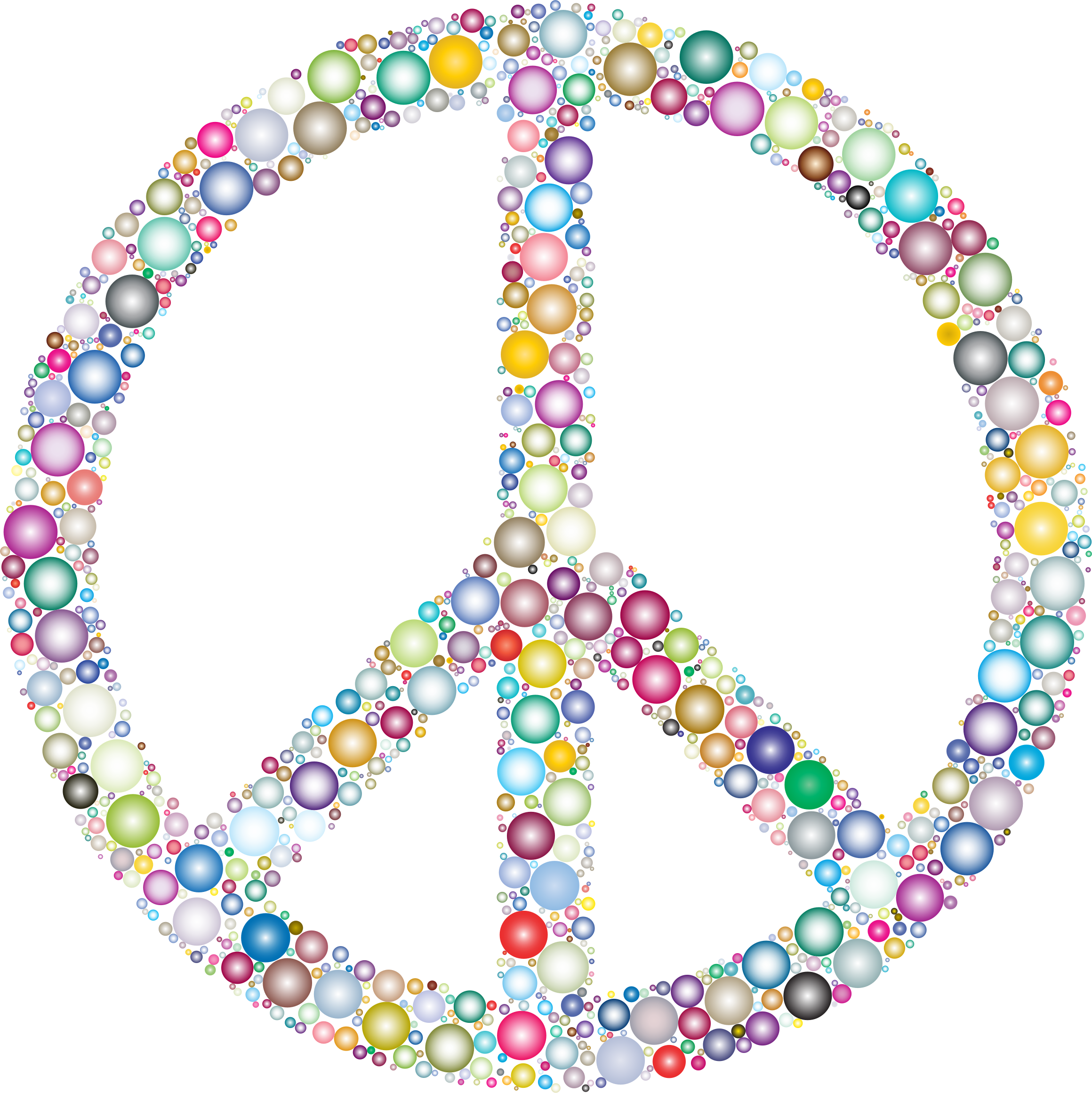 Colorful Circles Peace Sign 4 By Gdj