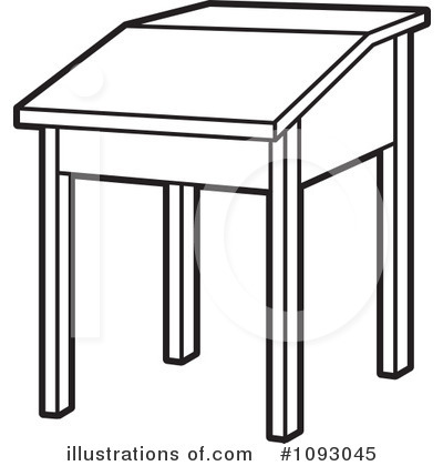 Desk Clipart  1093045 By Lal Perera   Royalty Free  Rf  Stock